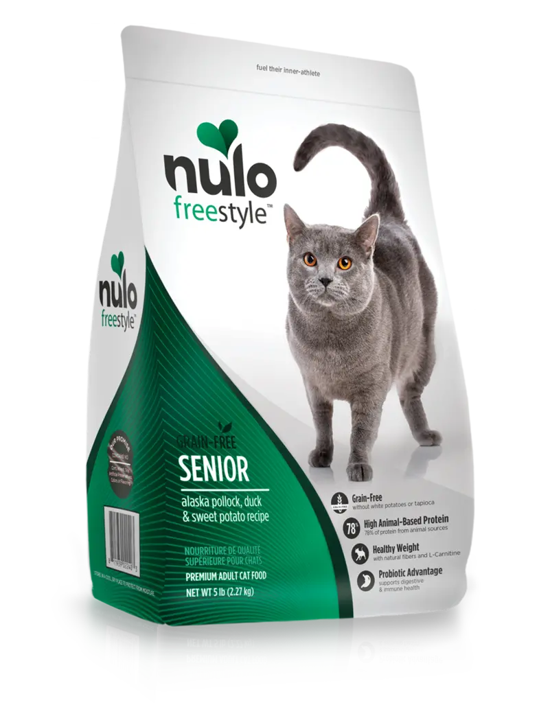 Nulo Freestyle Alaska Pollock, Duck & Sweet Potato Recipe For Senior Cats 1