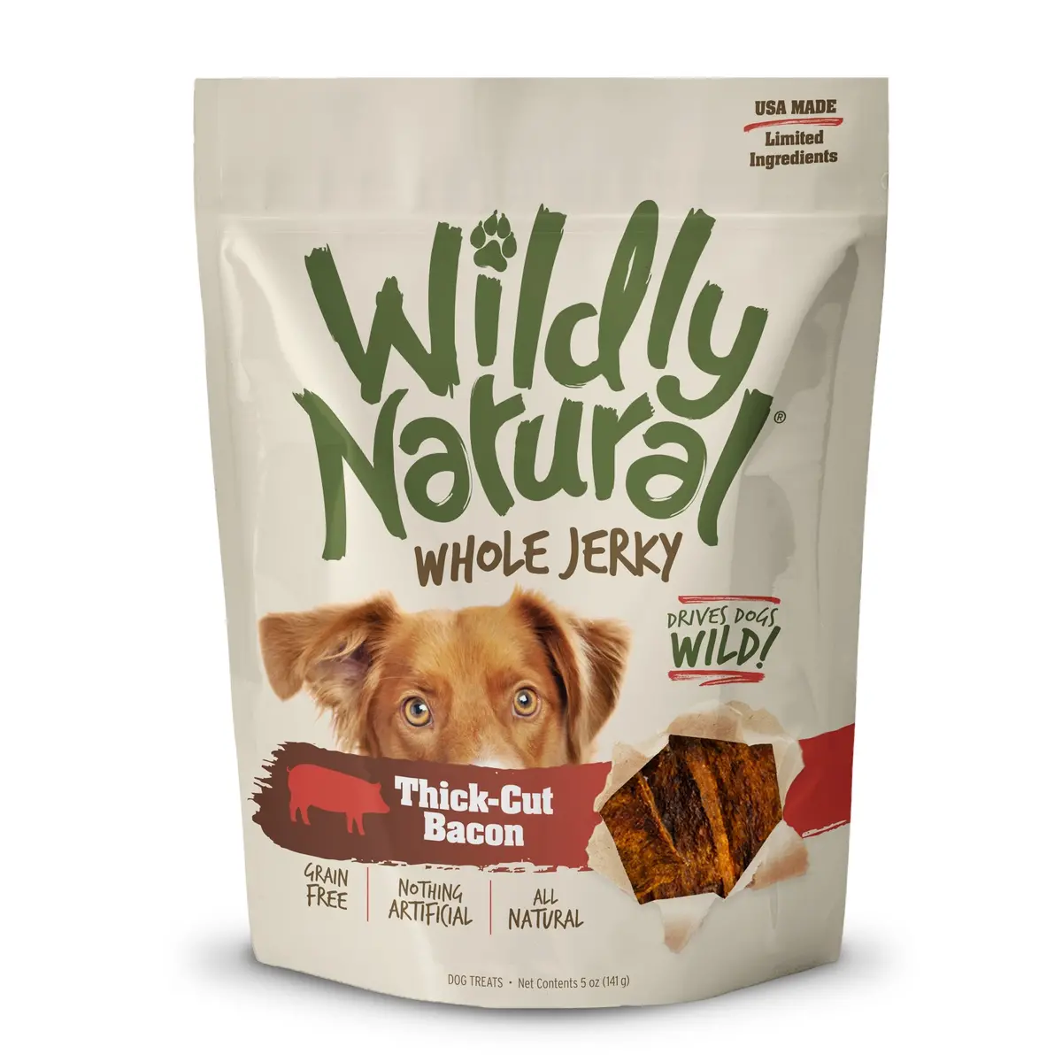 Fruitables Wildly Natural Jerky Bacon Dog Treats 1