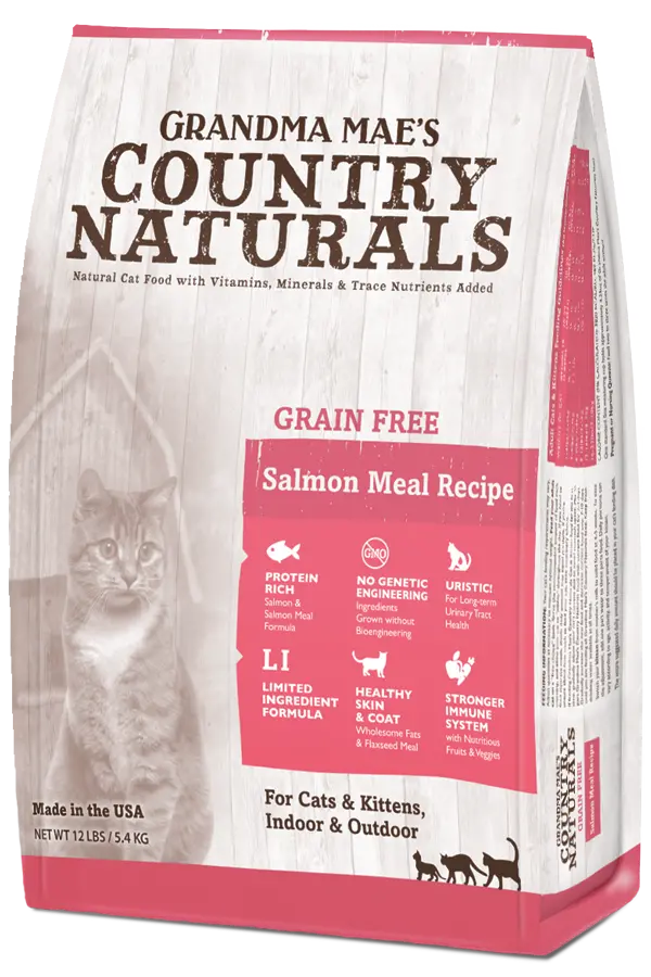 Grandma Mae's Country Naturals Grain Free Salmon Meal Recipe For Cats & Kittens 1