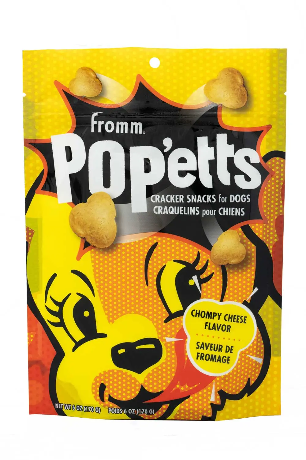 Fromm Pop'etts Chompy Cheese Flavor Cracker Snacks Dog Treats 1