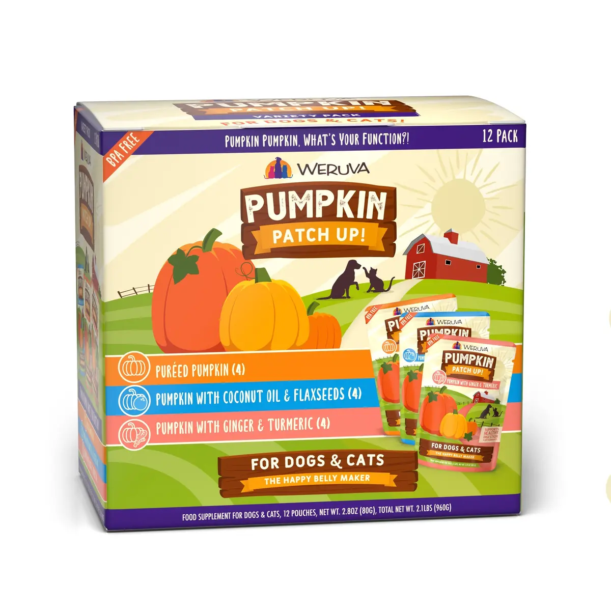 Weruva Pumpkin Patch Up!, Pumpkin Pumpkin, What's Your Function? Variety Pack For Dogs & Cats 2
