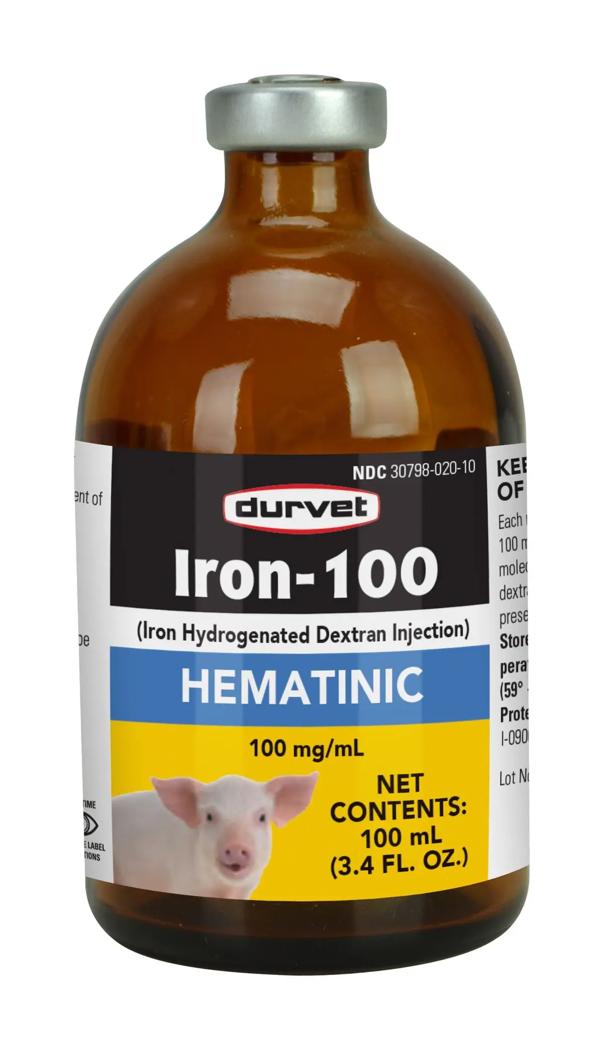 Durvet Iron-100 Iron Hydrogenated Dextran Injection 1