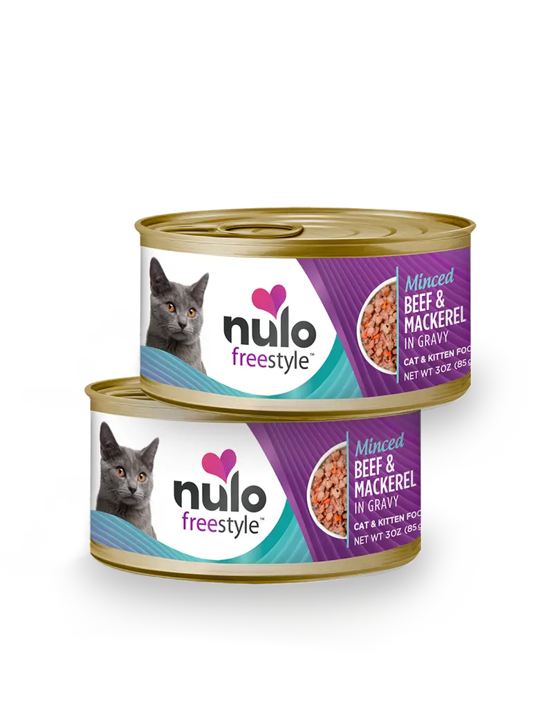 Nulo Freestyle Minced Beef & Mackerel Recipe In Gravy Cat & Kitten Food 1
