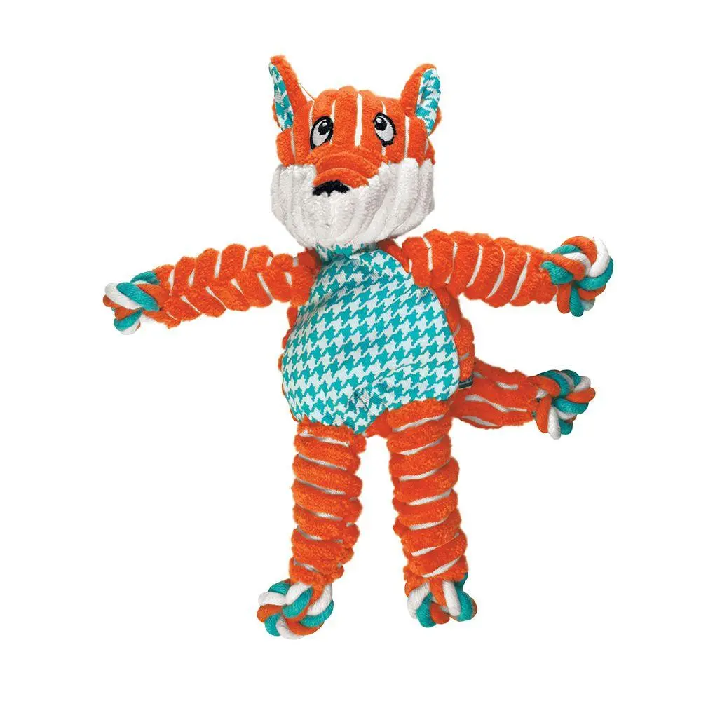 Kong Floppy Knots Fox Dog Toy 1