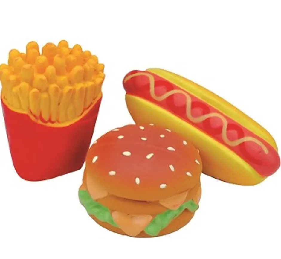 Lil Pals Latex Hamburger Fries & Hot Dog Toy Set 1