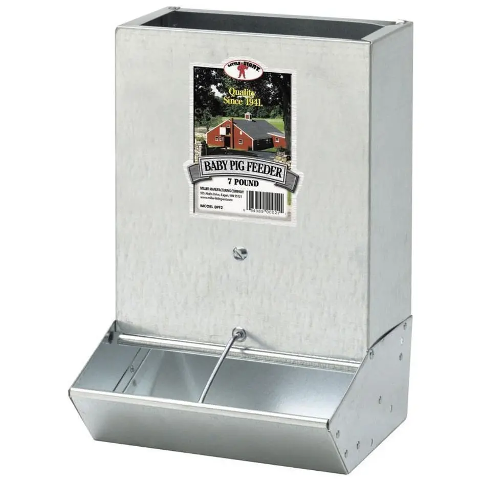 Little Giant 2 Hole Baby Pig Feeder Galvanized 1