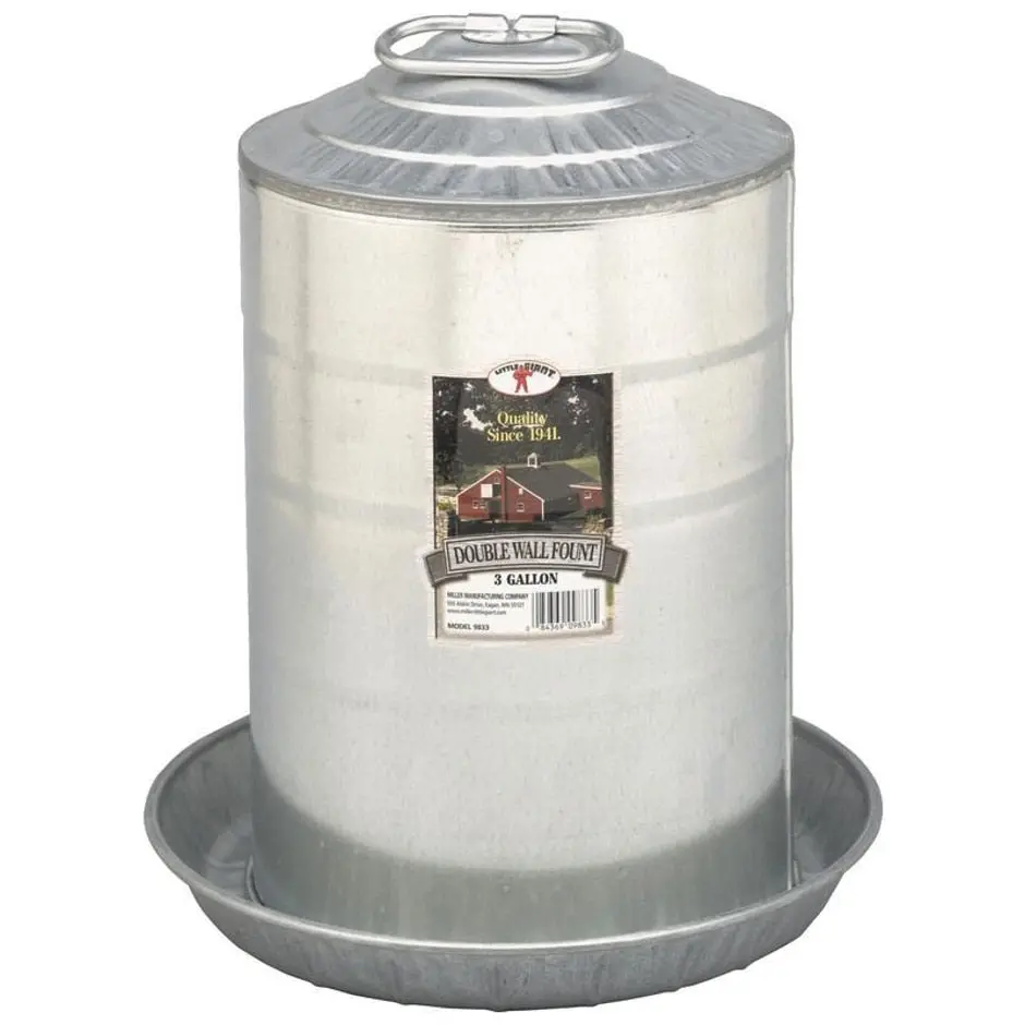 Little Giant Double Wall Poultry Fount Galvanized 1