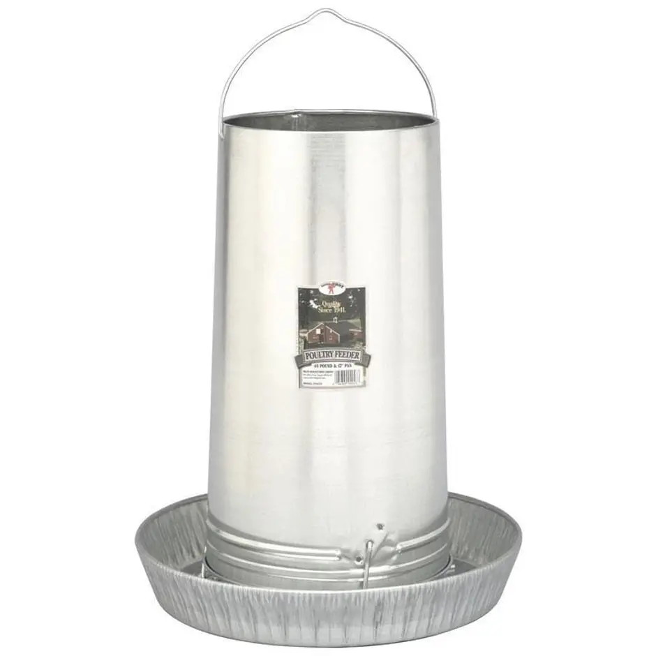 Little Giant Hanging Poultry Feeder W/Pan Galv 2