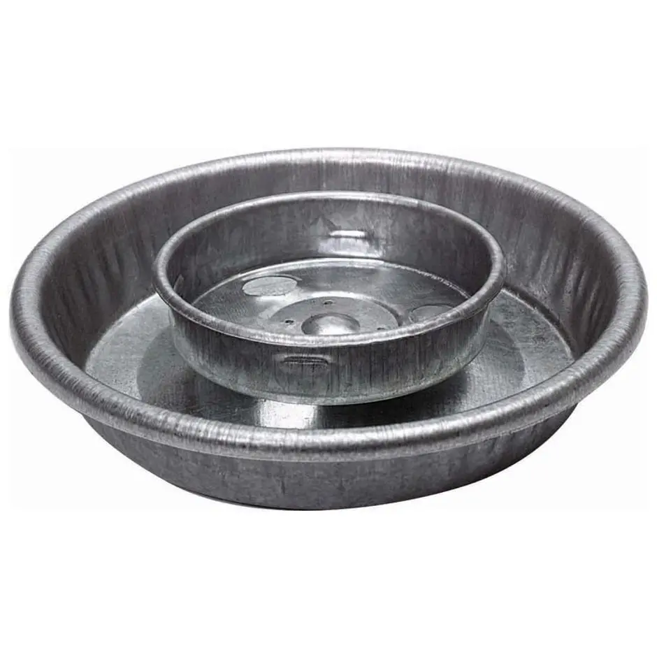 Little Giant Mason Jar Waterer Base Galvanized 1