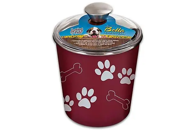 Loving Pets Bella Canister Merlot Treat Holder 1