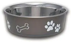 Loving Pets Bella Bowl - Stainless Steel Dog Bowl Espresso 1