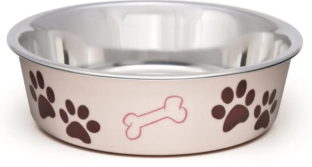 Loving Pets Bella Bowls  - Stainless Steel Dog Bowl  Paparazzi Pink 1