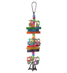 A&E Happy Beaks Beads And Blocks Bird Toy 1