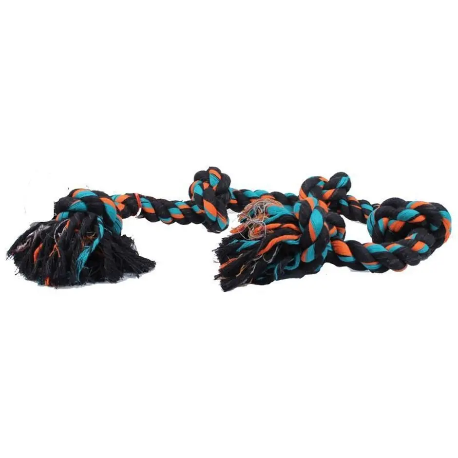 Mammoth Flossy Chews Color 3 Knot Rope Tug 1