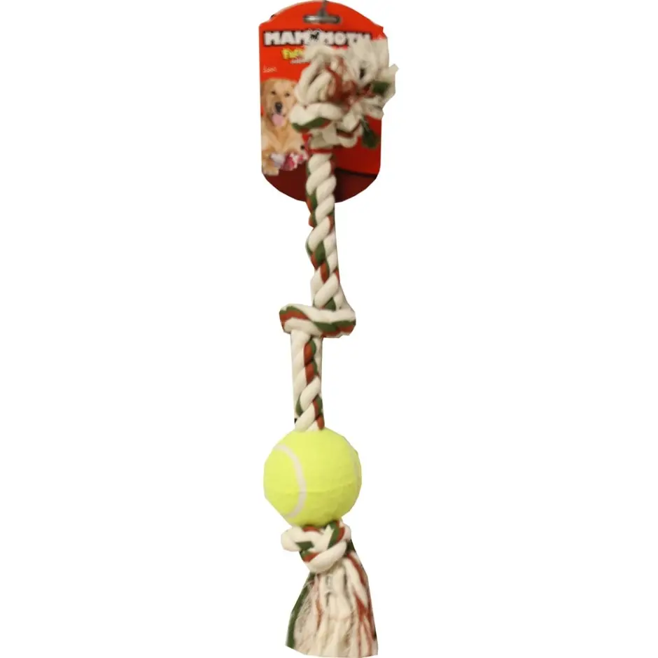 Mammoth Knot Tug W/Tennis Ball 1