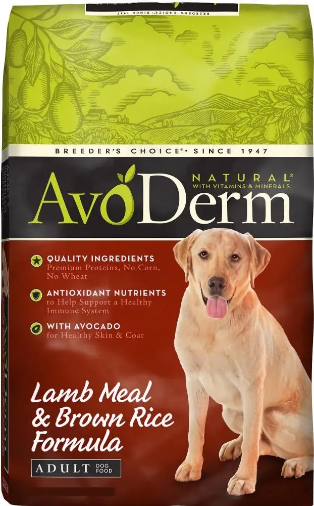 Avoderm Natural Lamb Meal And Brown Rice Formula Adult Dry Dog Food 1