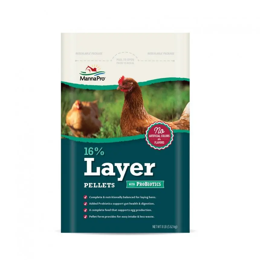 Manna Pro Adult Poultry Care 16% Layer Pellets With Probiotics 1