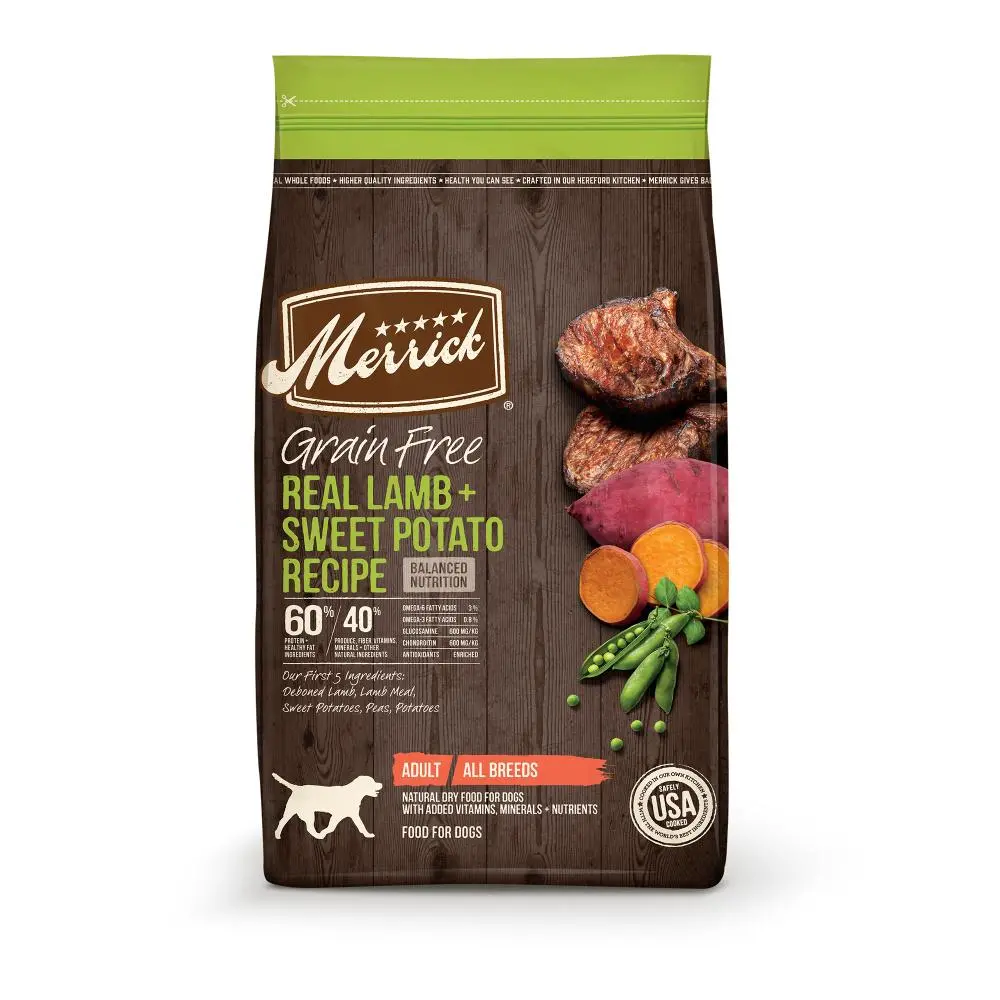Merrick Grain Free Real Lamb And Sweet Potato Recipe Dry Dog Food 1