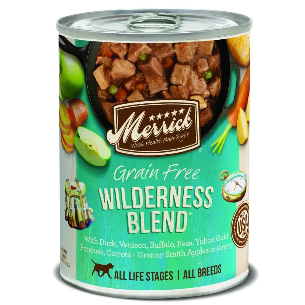 Merrick Grain Free Wilderness Blend Canned Dog Food 1