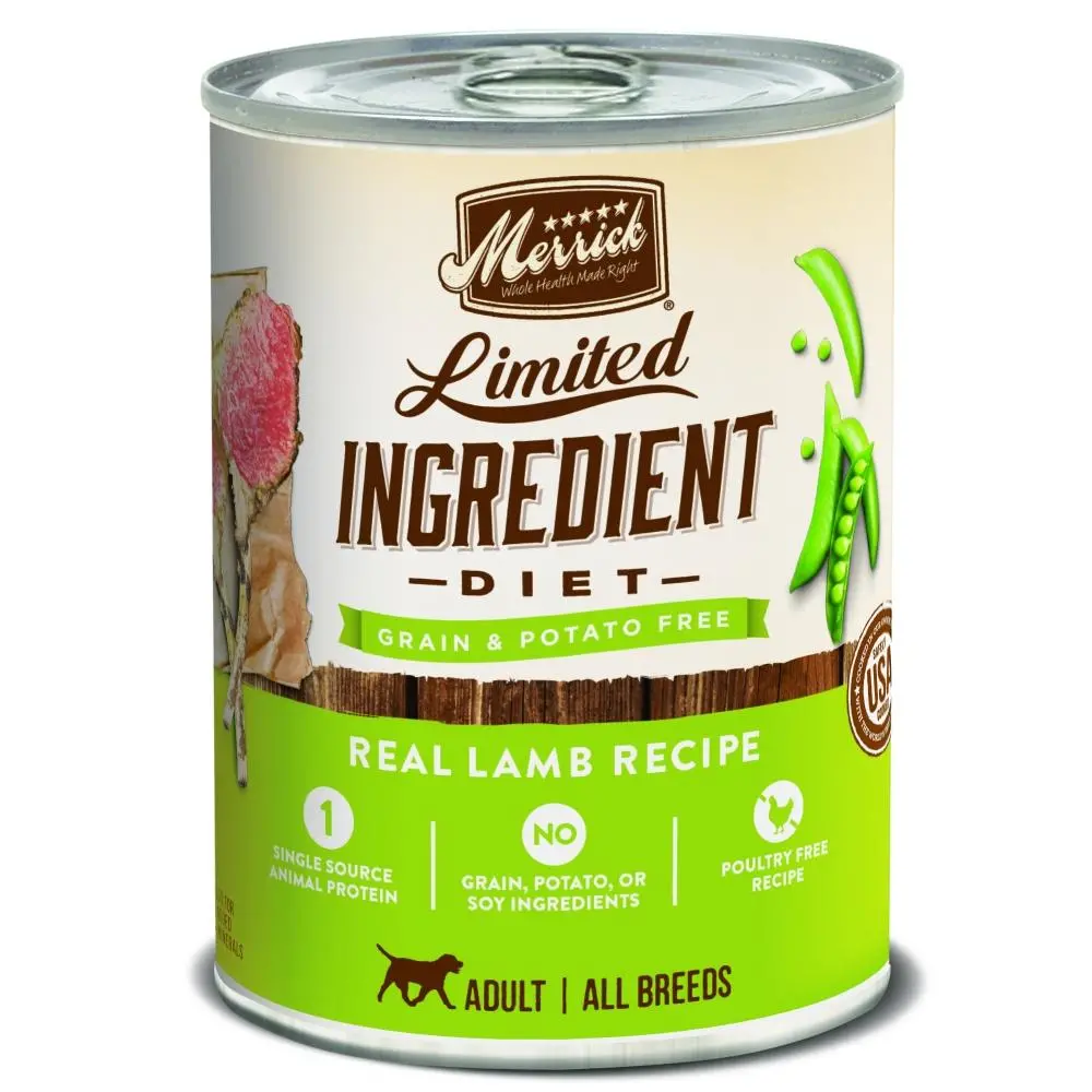 Merrick Limited Ingredient Diet Real Lamb Recipe Canned Dog Food 1