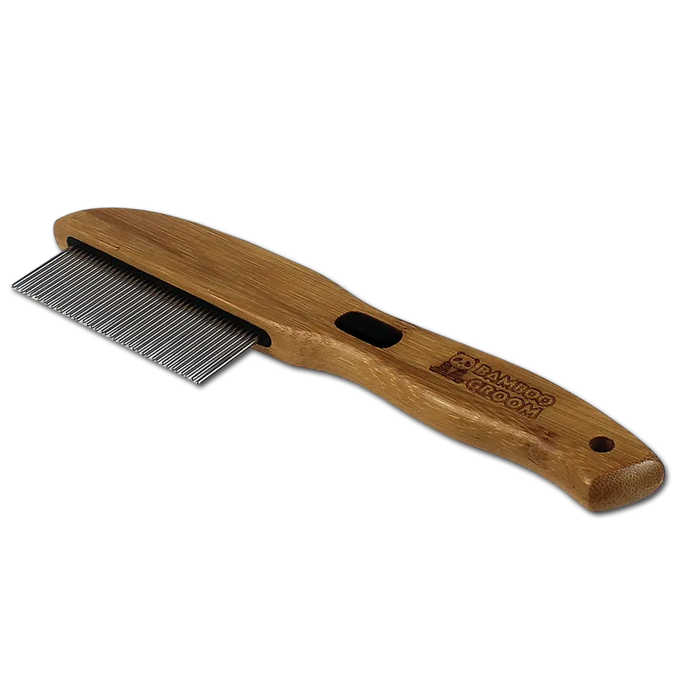 Bamboo Groom Rotating Pin Comb With 41 Rounded Pins 1