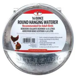 Miller Galvanized Round Hanging Poultry Waterer 1