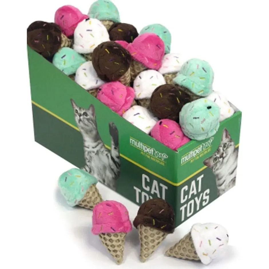 Multipet Ice Cream Cone W/Catnip 1