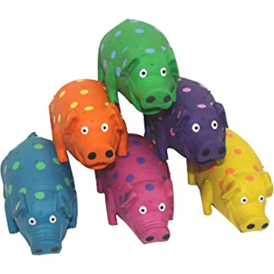 Multipet Squeakables Globlets Latex Grunting Pigs 1