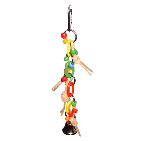 A&E Plastic Chain With Leather & Ball Bird Toy 1
