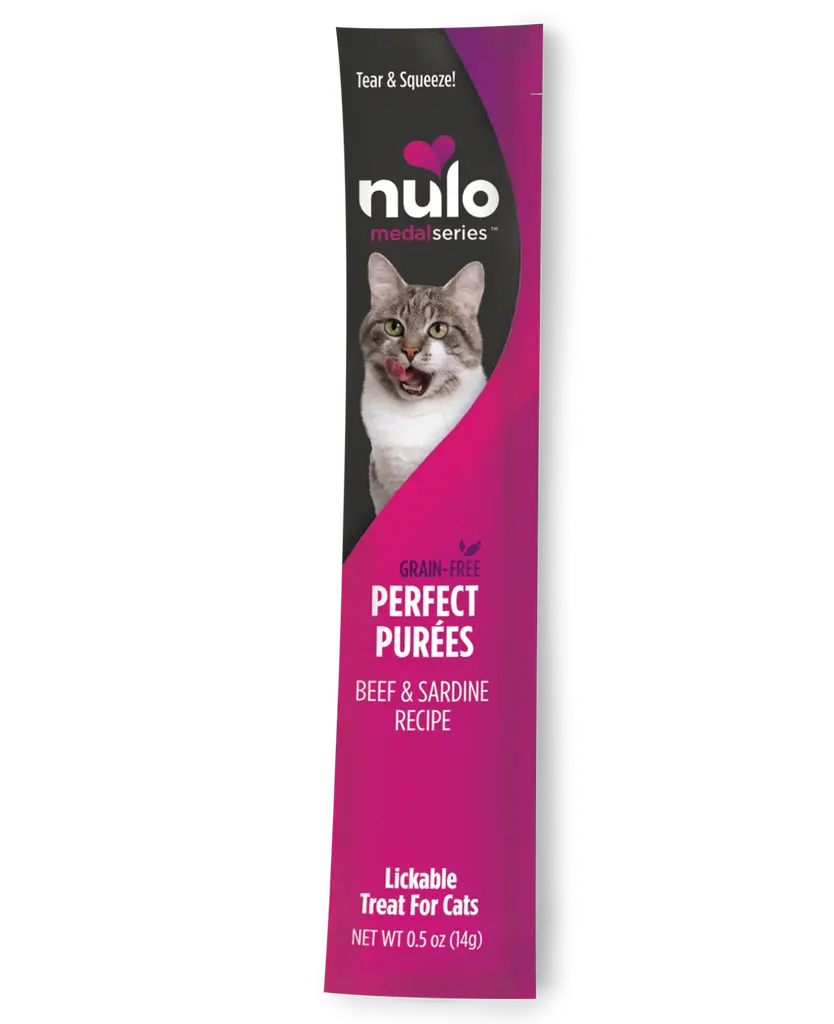 Nulo Medalseries Perfect Purée Beef & Sardine Recipe Cat Treat 1