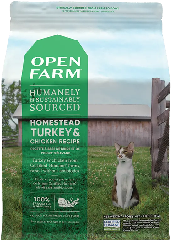 Open Farm Homestead Turkey & Chicken Dry Cat Food 1
