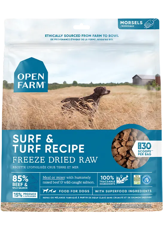 Open Farm Surf & Turf Freeze Dried Raw Dog Food 1