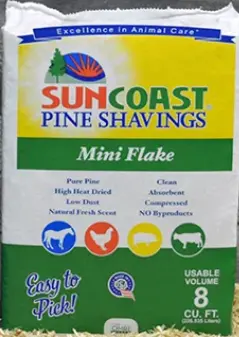 Suncoast® Pine Shavings Bedding Suncoast® Pine Shavings Mini Flake 1