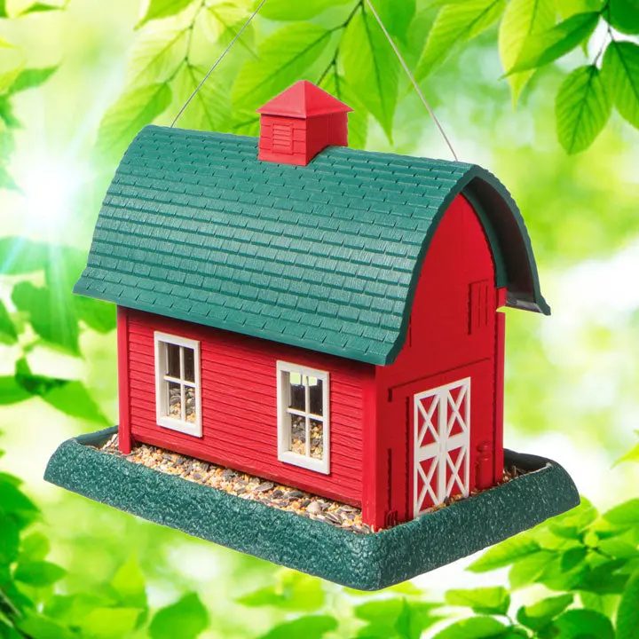 North States Large Red Barn Birdfeeder 1
