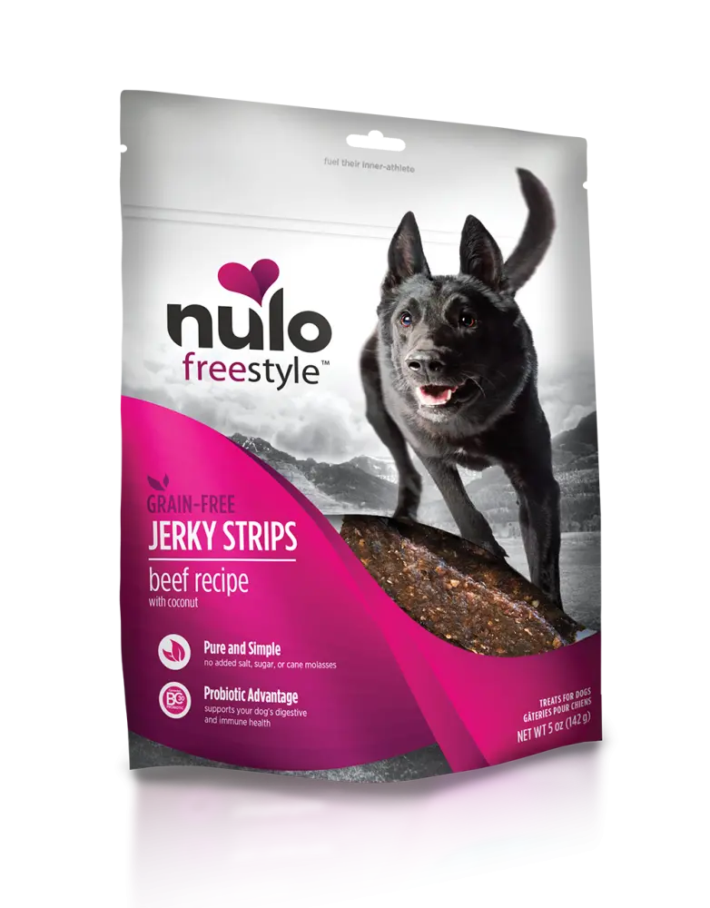 Nulo Freestyle Grain Free Beef & Coconut Recipe Jerky Dog Treats 1