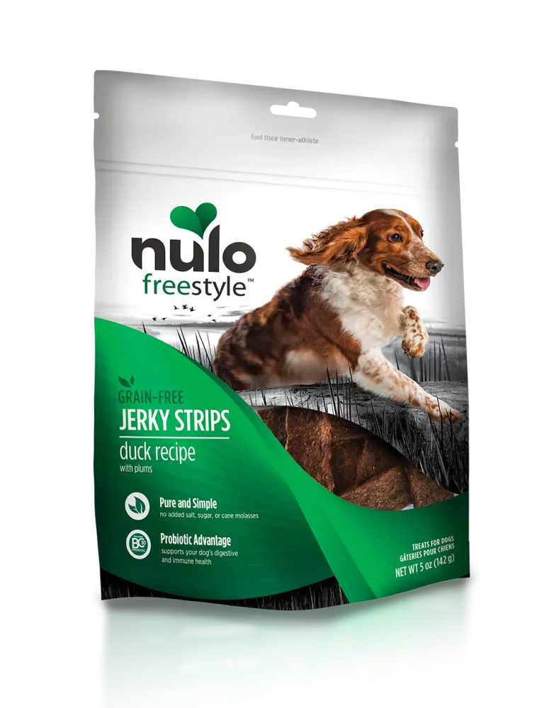 Nulo Freestyle Grain Free Duck & Plum Recipe Jerky Dog Treats 1