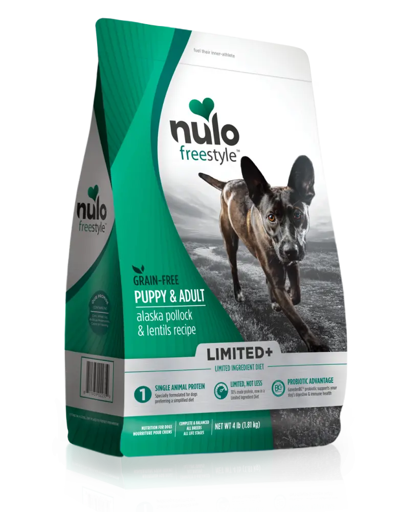 Nulo Freestyle Limited+ Grain Free Alaska Pollock & Lentils Recipe Puppy & Adult Dry Dog Food 1