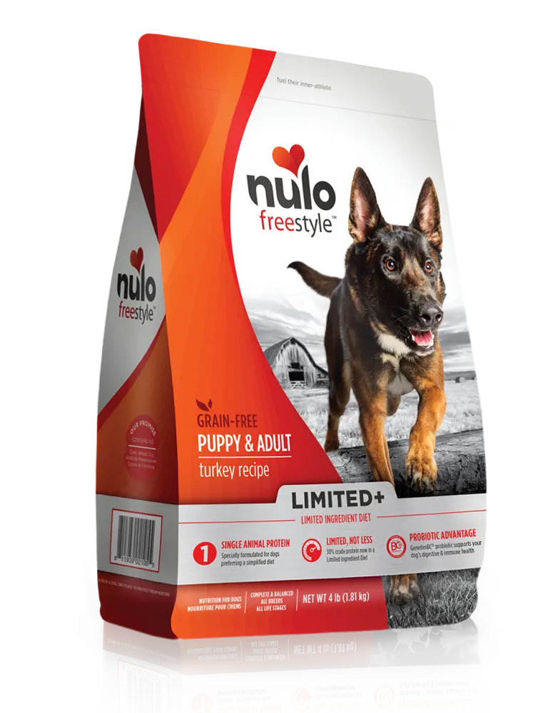 Nulo Freestyle Limited+ Grain Free Turkey Recipe Puppy & Adult Dry Dog Food 1