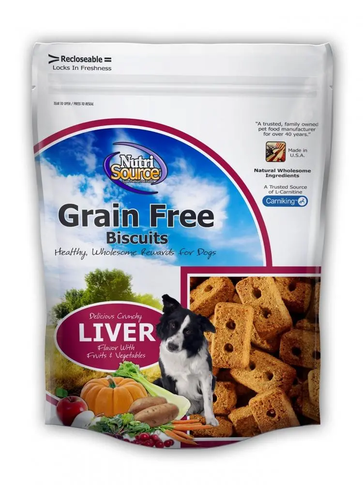 Nutrisource® Grain Free Liver Biscuits Dog Treats 1