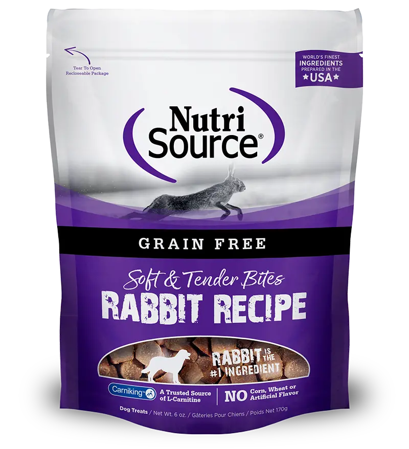 Nutrisource® Grain-Free Rabbit Bites Dry Dog Treat 1