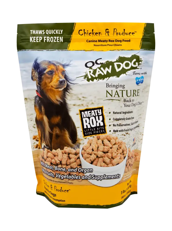 Oc Raw Dog Frozen Chicken & Produce Meaty Rox 1