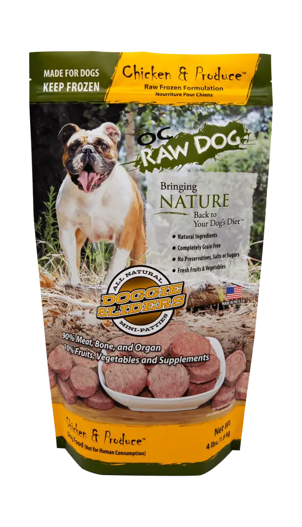 Oc Raw Dog Frozen Chicken & Produce Sliders 1