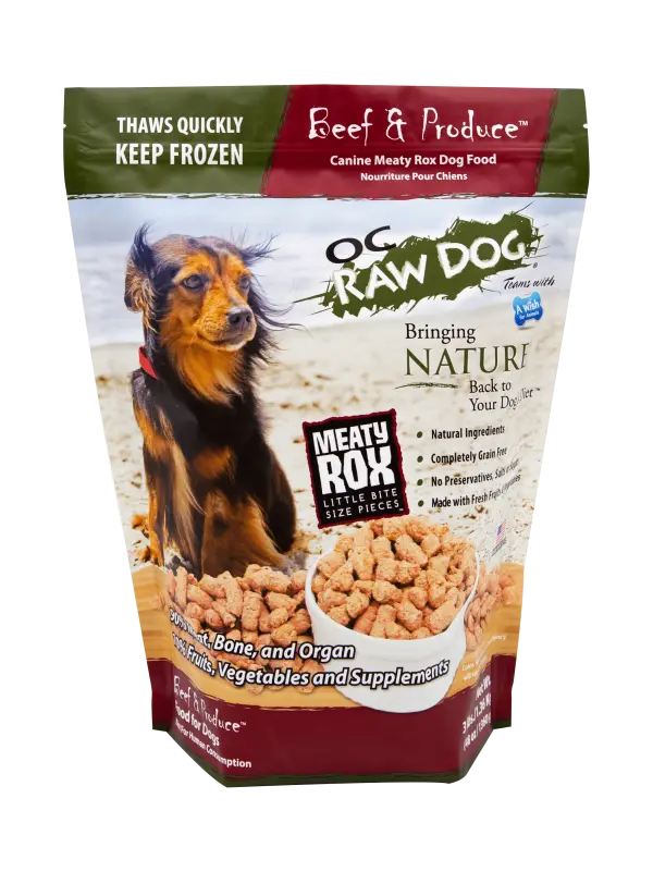 Oc Raw Dog Frozen Beef & Produce Meaty Rox 1