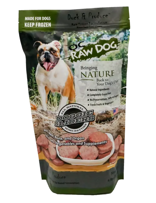 Oc Raw Dog Frozen Duck & Produce Sliders 1