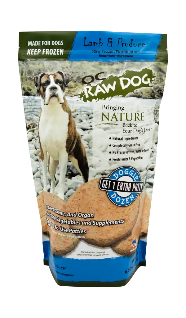 Oc Raw Dog Frozen Lamb & Produce Patty 1