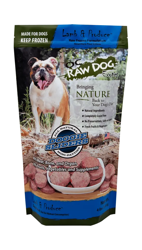 Oc Raw Dog Frozen Lamb & Produce Sliders 1