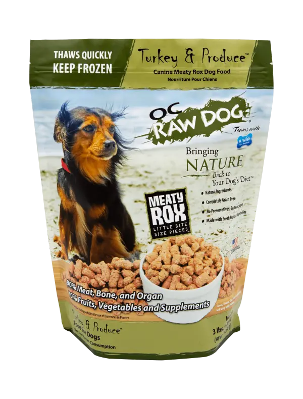 Oc Raw Dog Frozen Turkey & Produce Meaty Rox 1