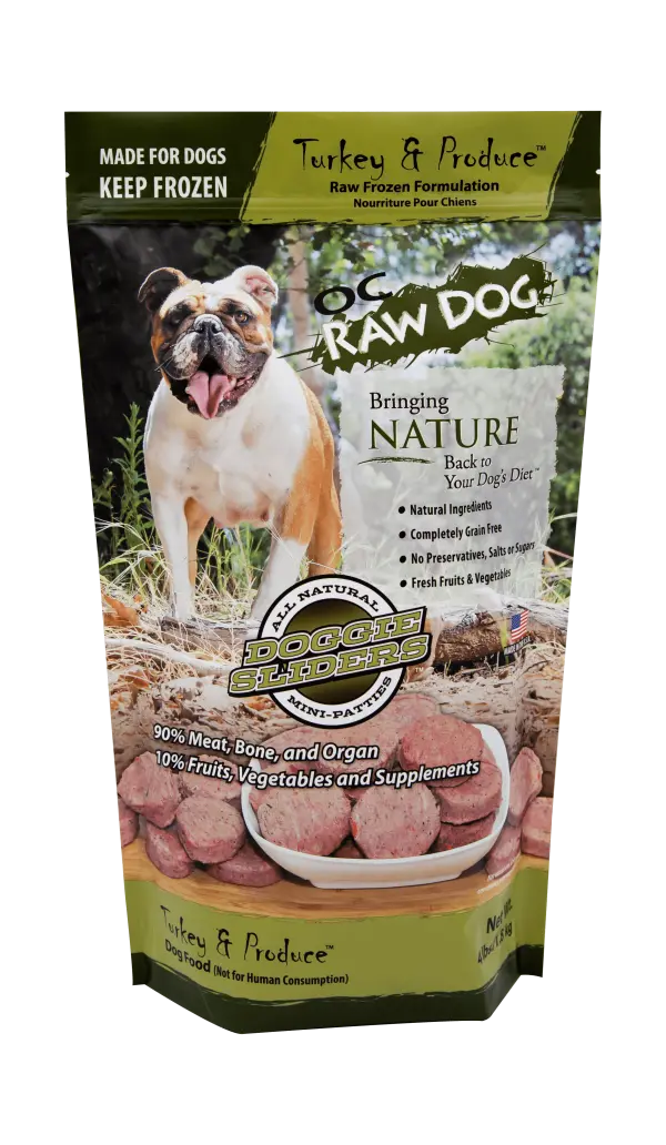 Oc Raw Dog Frozen Turkey & Produce Sliders 1