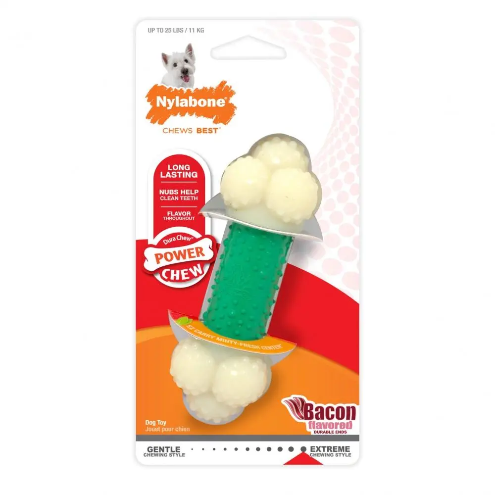 Nylabone Durachew Double Action Chew Bacon Flavor Dog Toy 1