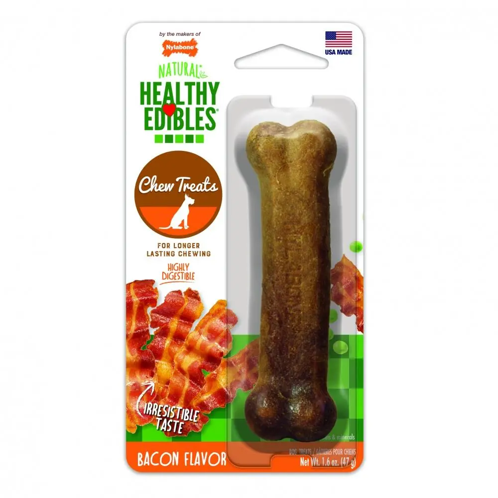 Nylabone Healthy Edibles Bacon Bone Treat 1